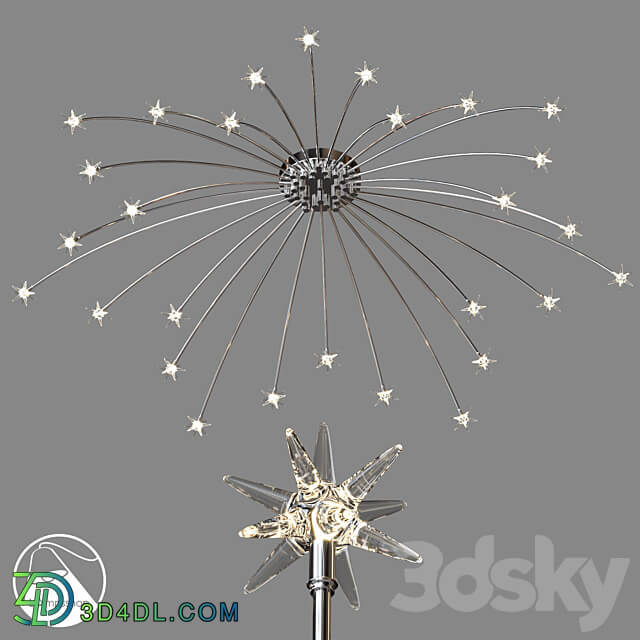 LampsShop.ru PL3019 Chandelier Gypsophila Ceiling lamp 3D Models 3DSKY