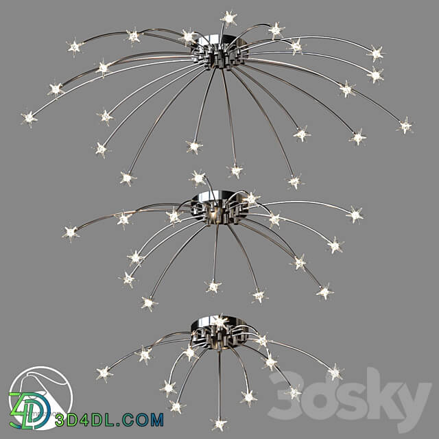 LampsShop.ru PL3019 Chandelier Gypsophila Ceiling lamp 3D Models 3DSKY