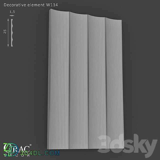OM Decorative element Orac Decor W114 Decorative plaster 3D Models 3DSKY