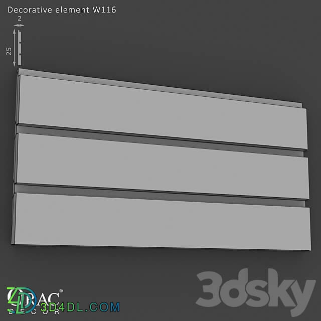 OM Decorative element Orac Decor W116 Decorative plaster 3D Models 3DSKY