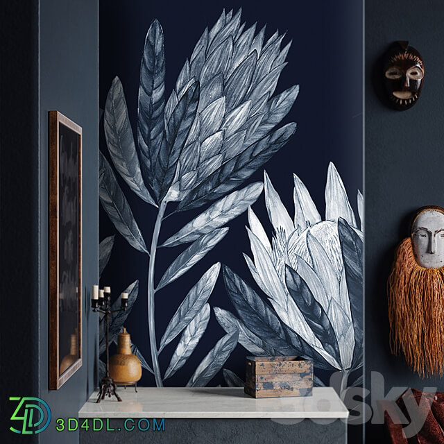 Designer wallpaper HERBARIUM pack 2 3D Models 3DSKY