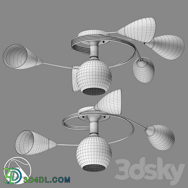 LampsShop.ru PL3045 Chandelier Space Color Ceiling lamp 3D Models 3DSKY