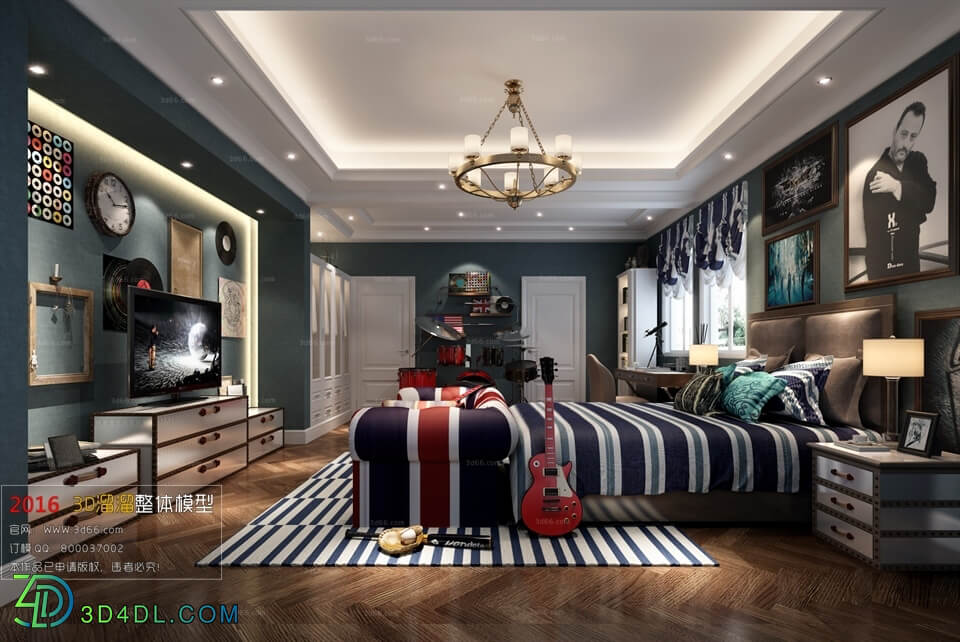 3D66 2016 American Style Bedroom 1093 E001