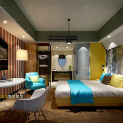 3D66 2016 American Style Bedroom Hotel 1849 E001 