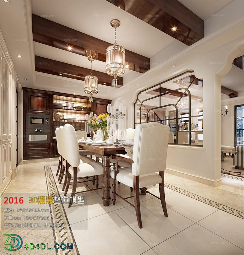3D66 2016 American Style Dining Room 908 E006