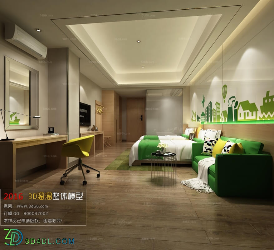 3D66 2016 Bedroom Hotel 1790 A006