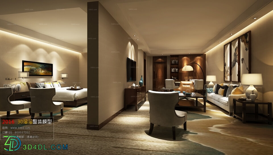 3D66 2016 Bedroom Hotel 1791 A007