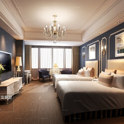 3D66 2016 European Style Bedroom Hotel 1846 D001 