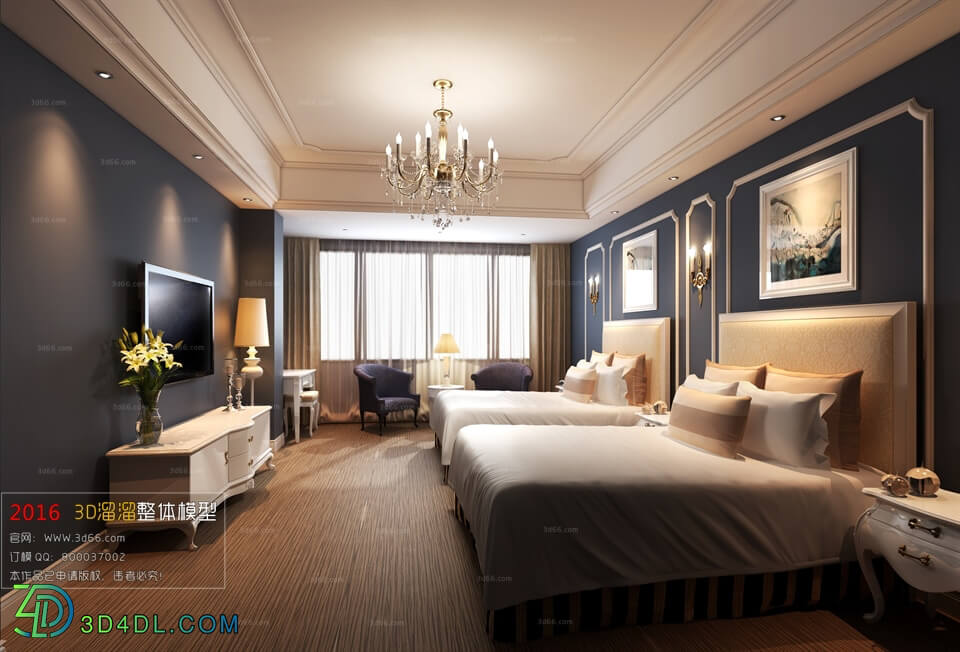 3D66 2016 European Style Bedroom Hotel 1846 D001