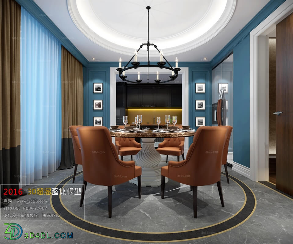 3D66 2016 European Style Dining Room 894 D008