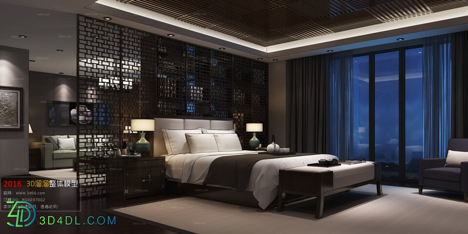 3D66 2016 Fusion Style Bedroom Hotel 1854 J002