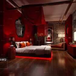 3D66 2016 Fusion Style Bedroom Hotel 1858 J006 
