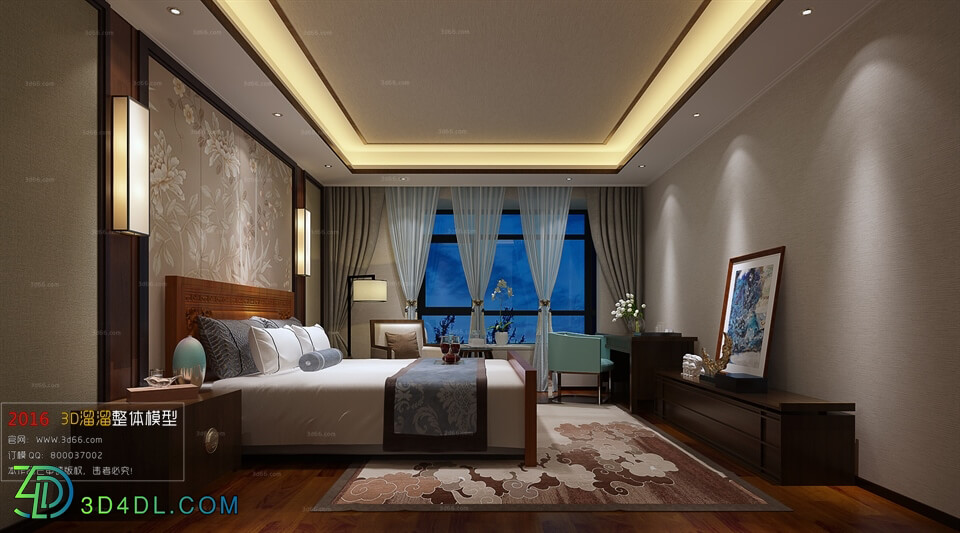 3D66 2016 Fusion Style Bedroom Hotel 1862 J010