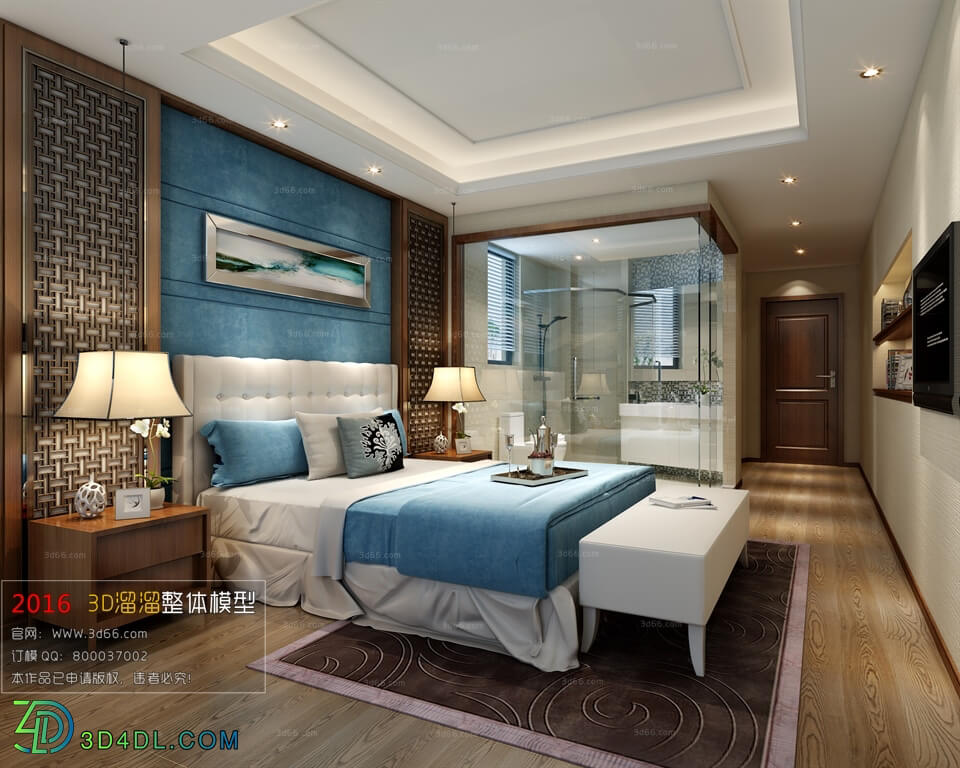 3D66 2016 Fusion Style Bedroom Hotel 1864 J012