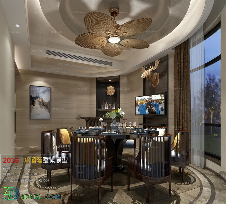3D66 2016 Fusion Style Dining Room 923 J004