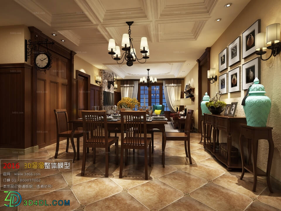 3D66 2016 Fusion Style Dining Room 924 J005