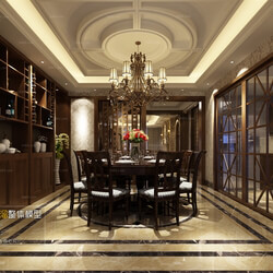 3D66 2016 Fusion Style Dining Room 925 J006 