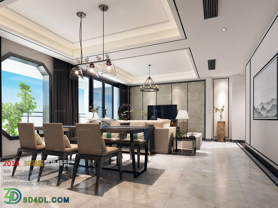 3D66 2016 Fusion Style Dining Room 931 J012