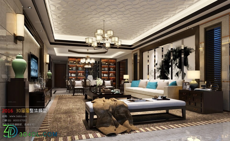 3D66 2016 Fusion Style Living Room Space 741 J002