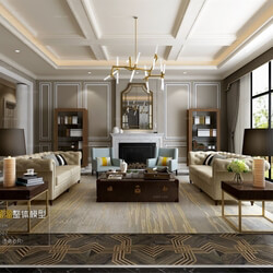 3D66 2016 Fusion Style Living Room Space 745 J006 