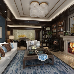 3D66 2016 Fusion Style Living Room Space 776 J037 