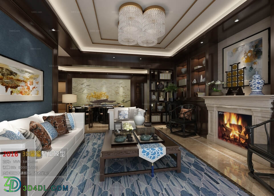 3D66 2016 Fusion Style Living Room Space 776 J037