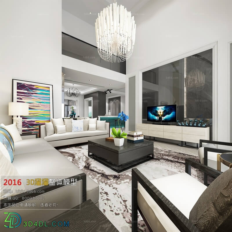 3D66 2016 Fusion Style Living Room Space 793 J054