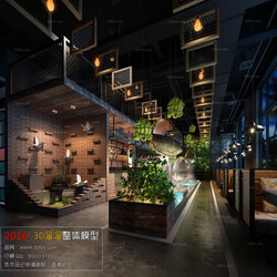 3D66 2016 Industrial Style Coffee Shop 1437 H010 