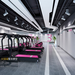 3D66 2016 Industrial Style Gym Room 2021 H003 