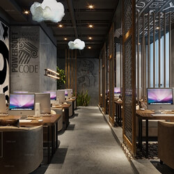 3D66 2016 Industrial Style Internet Cafe 2025 H007 