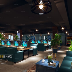 3D66 2016 Industrial Style Internet Cafe 2030 H012 
