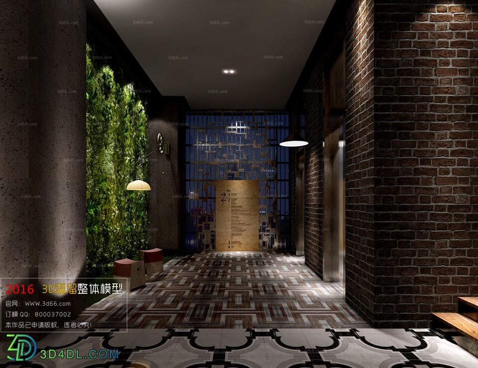 3D66 2016 Industrial Style Lobby 1936 H001