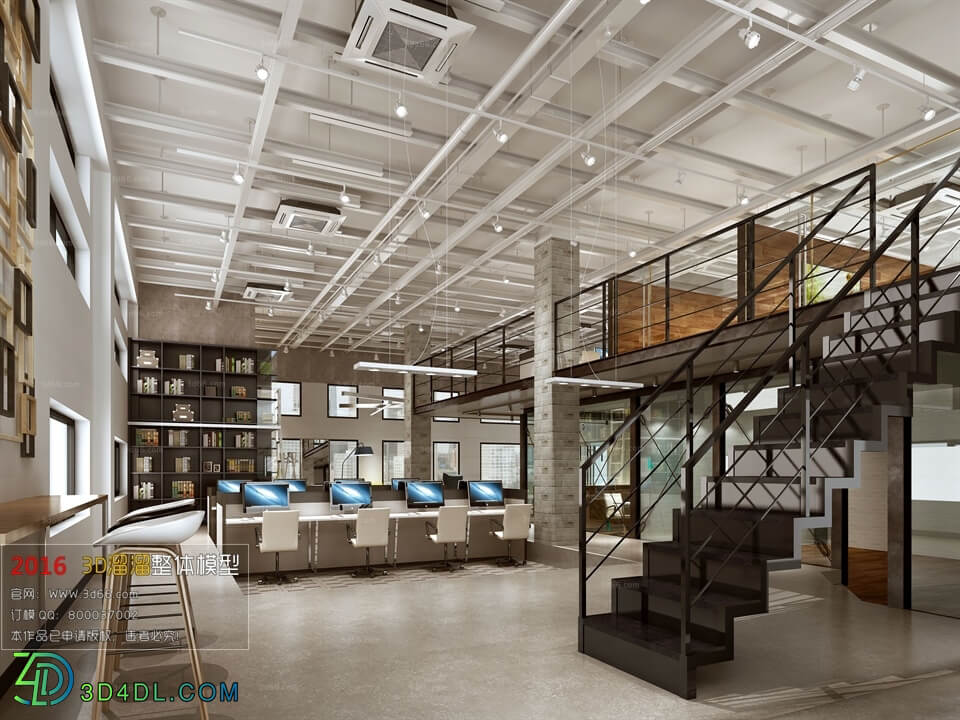 3D66 2016 Industrial Style Office 1771 H013