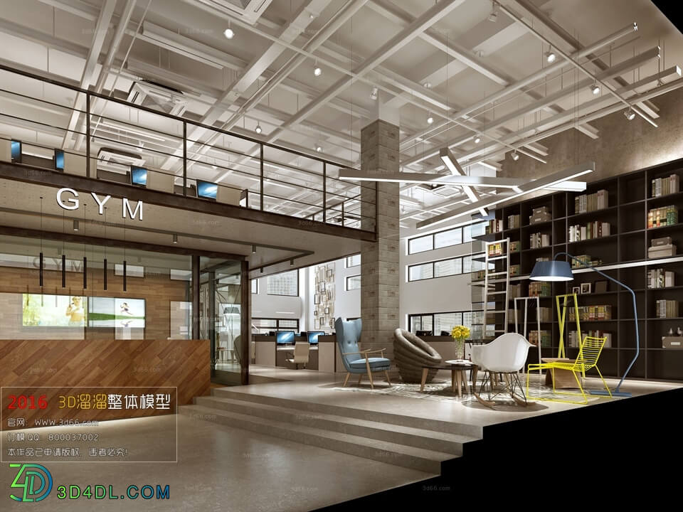 3D66 2016 Industrial Style Office 1771 H013