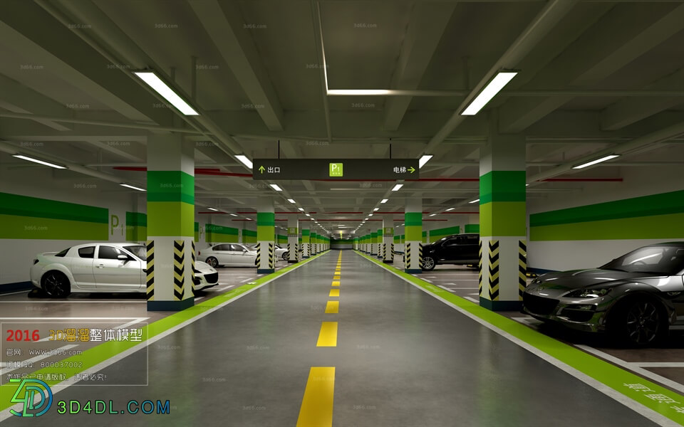 3D66 2016 Industrial Style Parking 2028 H010