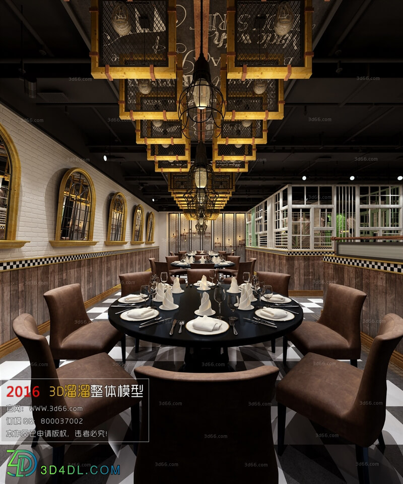 3D66 2016 Industrial Style Restaurant 1431 H004