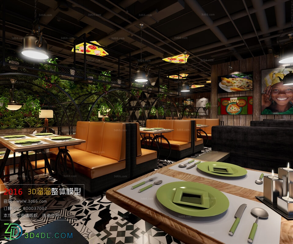 3D66 2016 Industrial Style Restaurant 1445 H018