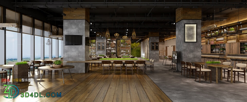 3D66 2016 Industrial Style Tea Room 1454 H027