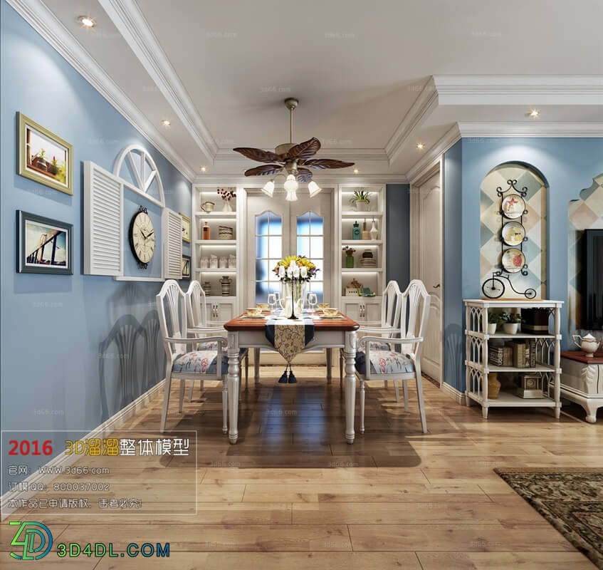 3D66 2016 Mediterranean Style Dining Room 917 G004