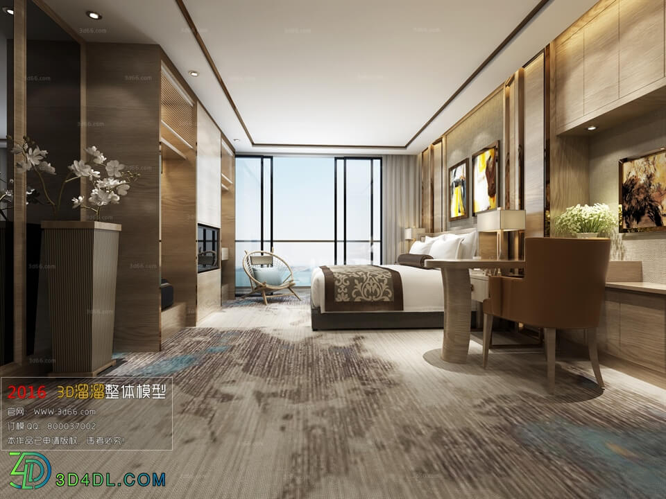 3D66 2016 Modern Style Bedroom Hotel 1799 A015