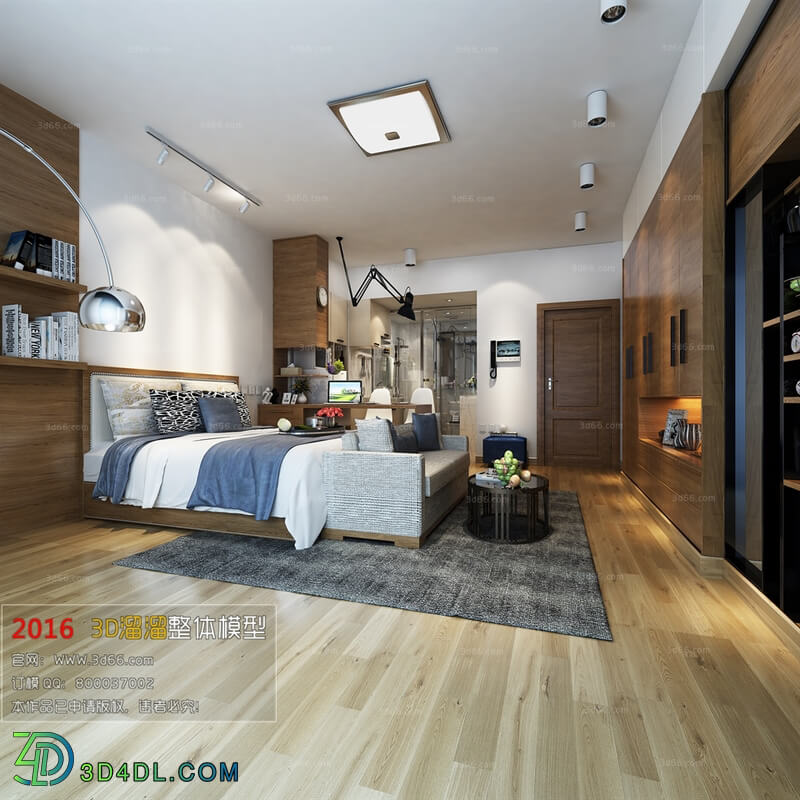 3D66 2016 Modern Style Bedroom Hotel 1800 A016