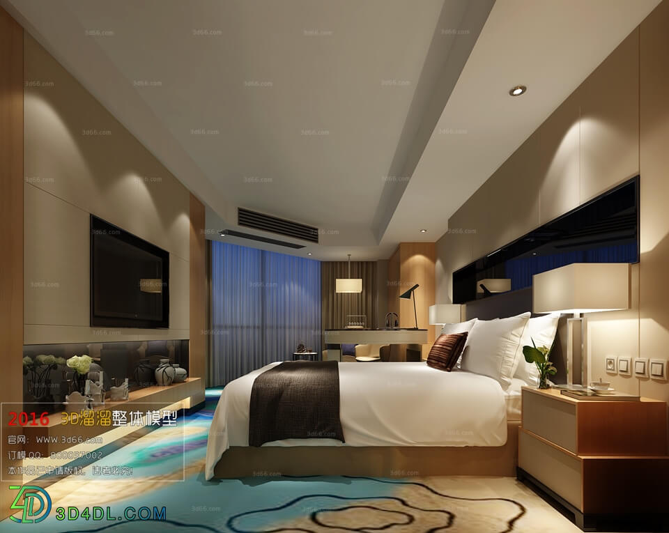 3D66 2016 Modern Style Bedroom Hotel 1802 A018