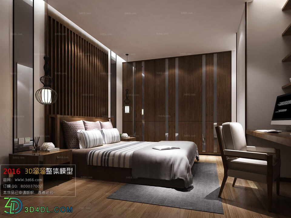 3D66 2016 Modern Style Bedroom Hotel 1805 A021