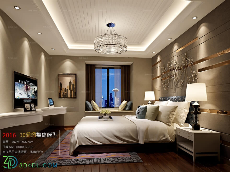 3D66 2016 Modern Style Bedroom Hotel 1811 A027