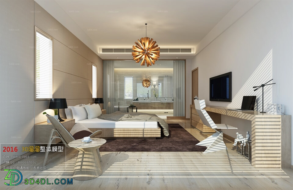 3D66 2016 Modern Style Bedroom Hotel 1812 A028