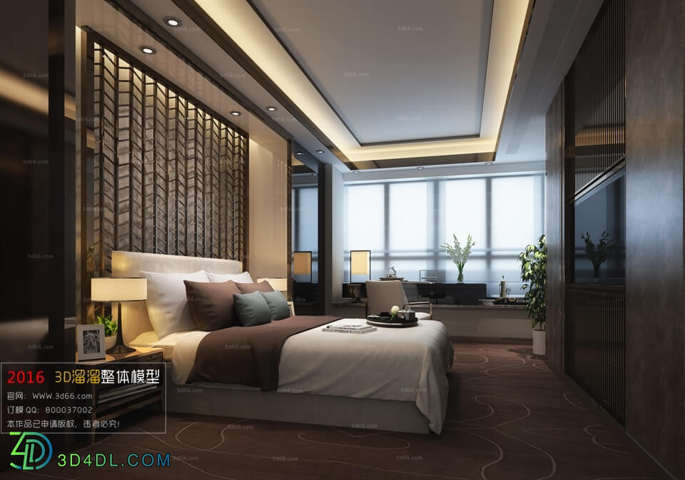 3D66 2016 Modern Style Bedroom Hotel 1814 A030