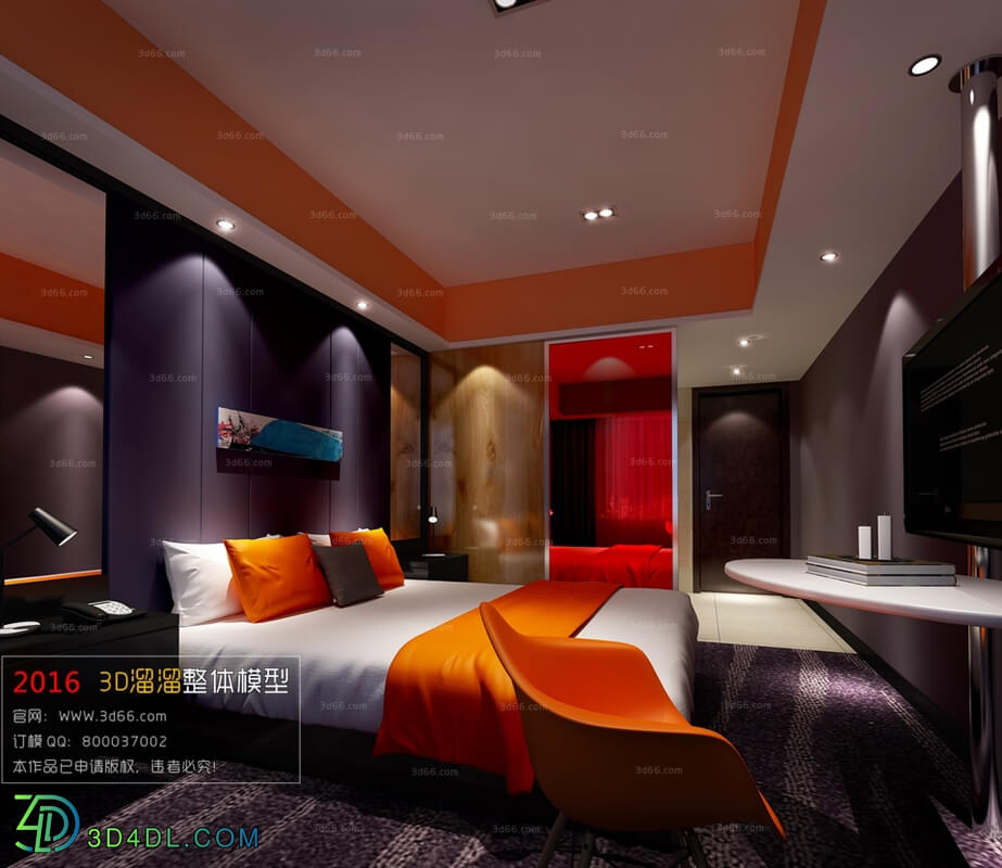 3D66 2016 Modern Style Bedroom Hotel 1815 A031