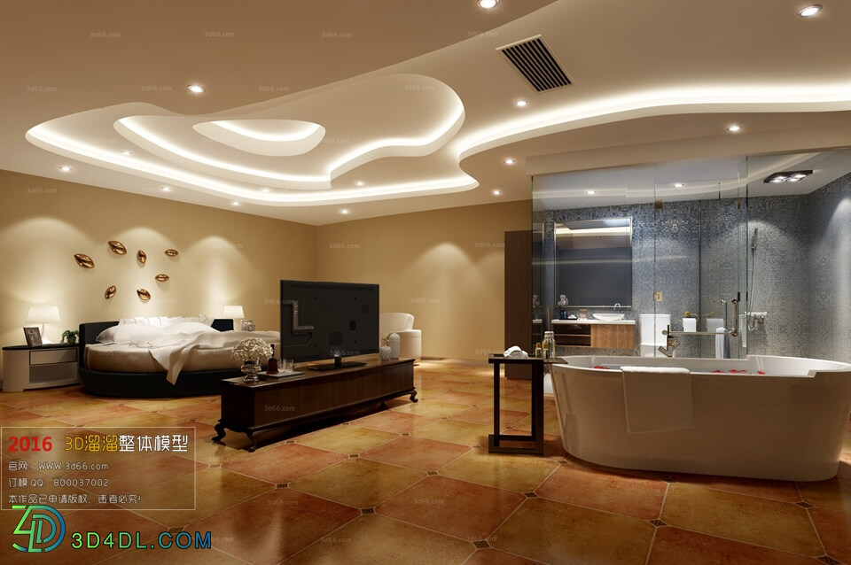 3D66 2016 Modern Style Bedroom Hotel 1817 A033