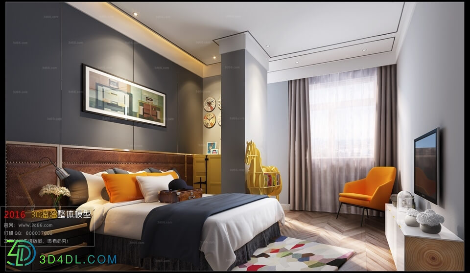 3D66 2016 Modern Style Bedroom 946 A012