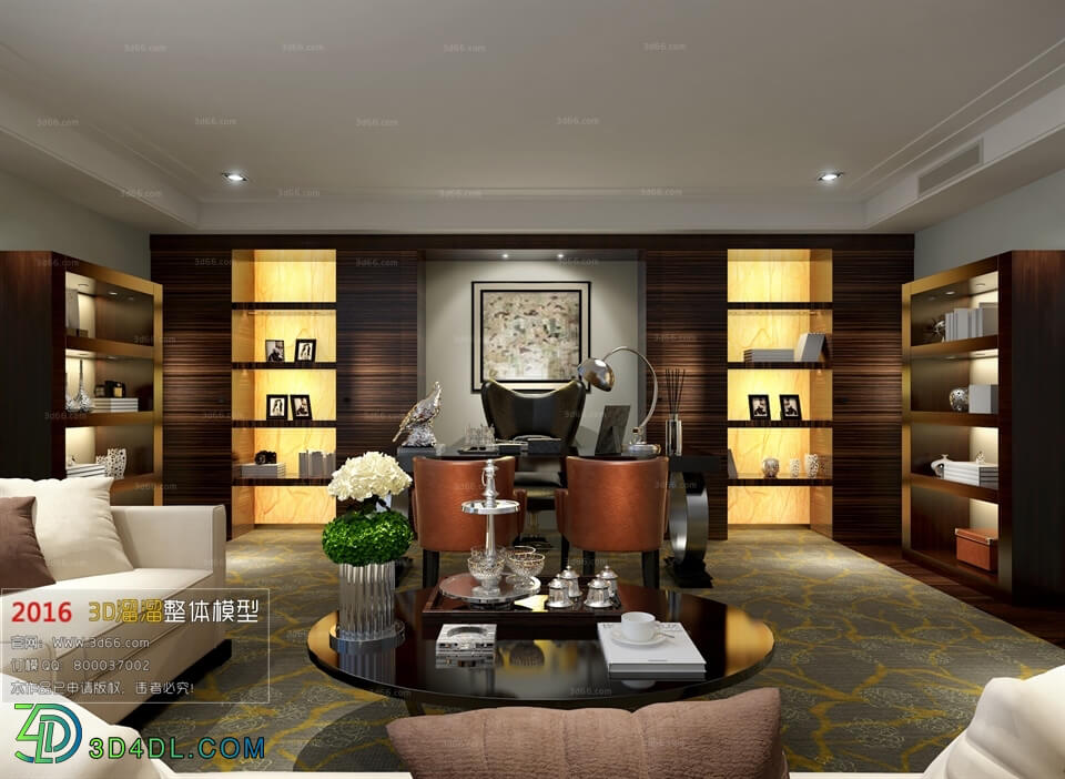 3D66 2016 Modern Style Director Room 1706 A035